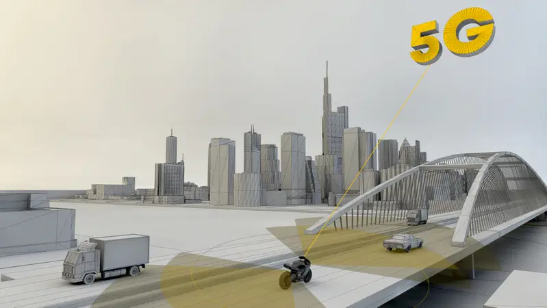 telecamere e connessione 5G per l'interconnessione e lo scambio di dati