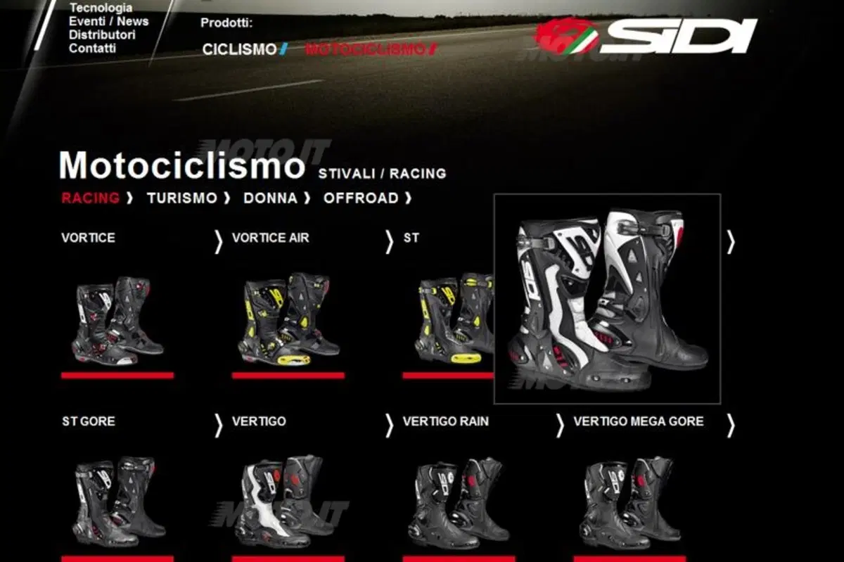 Nuovo sito Web per SIDI Sport