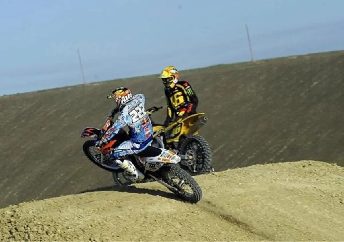 Primi test di collaudo per Rossi al ranch "La Biscia"