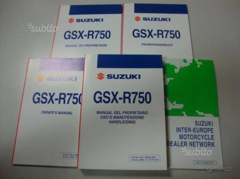 Manuale uso e manutenzione Suzuki GSX-R750 2008-10