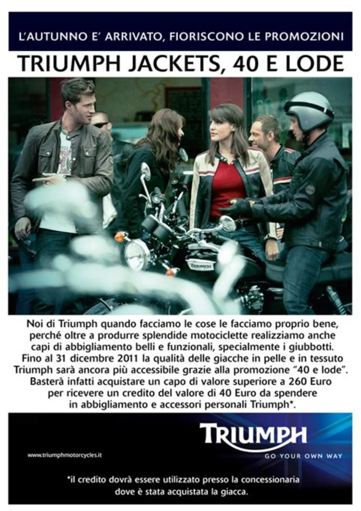 Promozioni abbigliamento e accessori Triumph