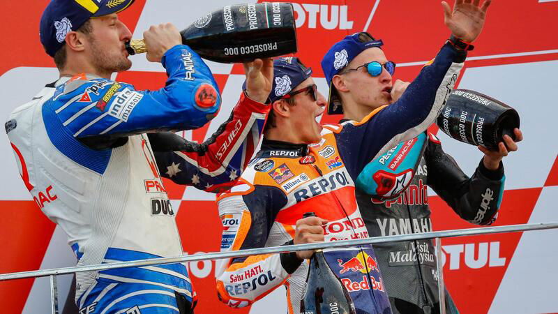 MotoGP 2019. Le voci dei piloti sul podio di Valencia