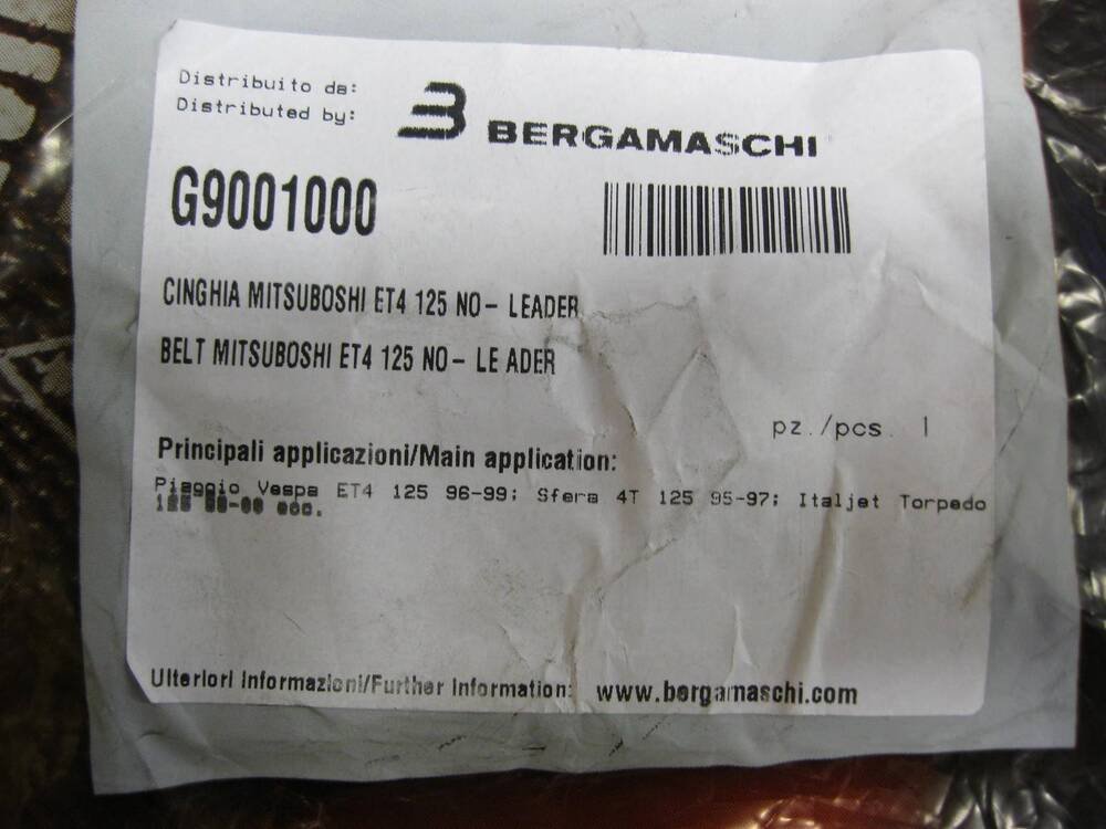 Piaggio vespa ET4 125 cinghia di trasmissione Bergamaschi (2)