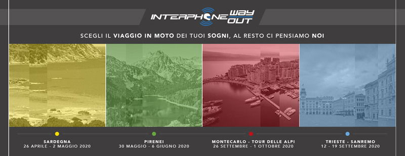 Interphone WayOut: iscrizione scontata fino al 31/01 su tutti i viaggi in moto!