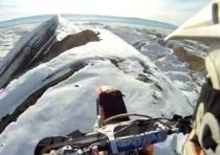 Dirtbike riding in the snow