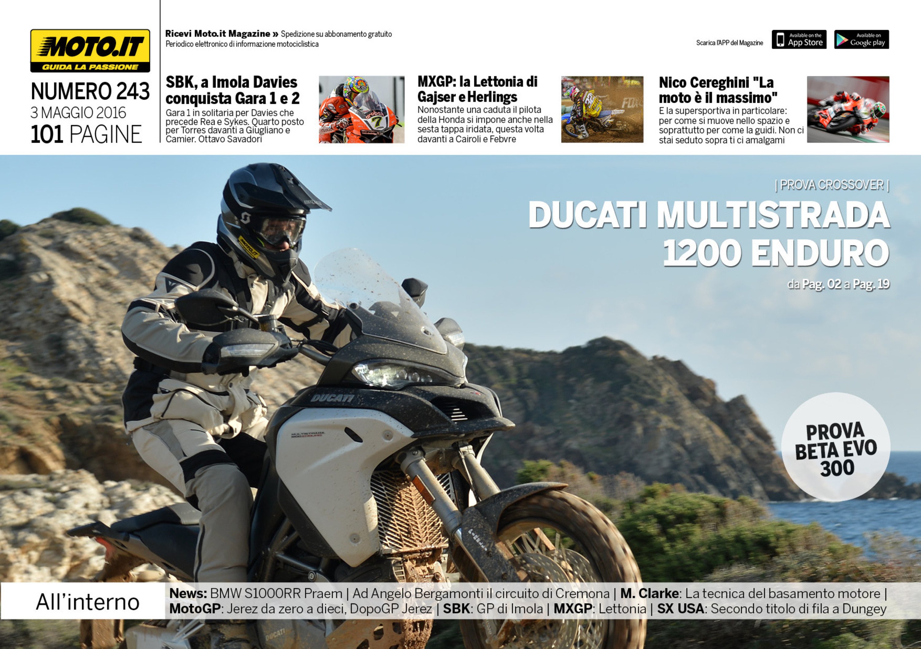 Magazine n&deg;243, scarica e leggi il meglio di Moto.it 