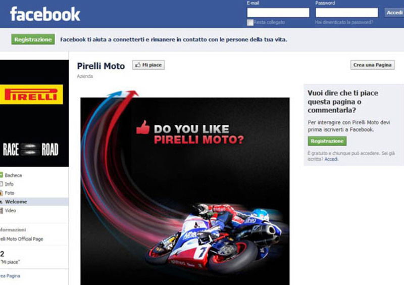 Pirelli Moto, dalla strada a Facebook