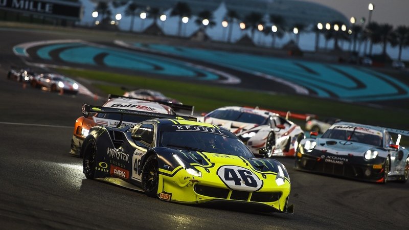 12 ore Abu Dhabi: Valentino Rossi sul podio nell&#039;assoluta. Vittoria in Pro-Am [VIDEO]