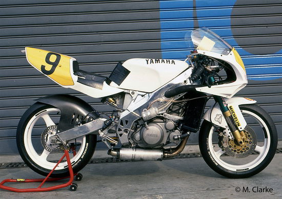 I motori Yamaha sono stati molto impiegati sui supermono artigianali. In genere si utilizzavano quelli raffreddati ad aria della XT 600 (più facili da reperire e meno costosi) ma il 660 ad acqua a cinque valvole, qui mostrato, si è rivelato assai più competitivo