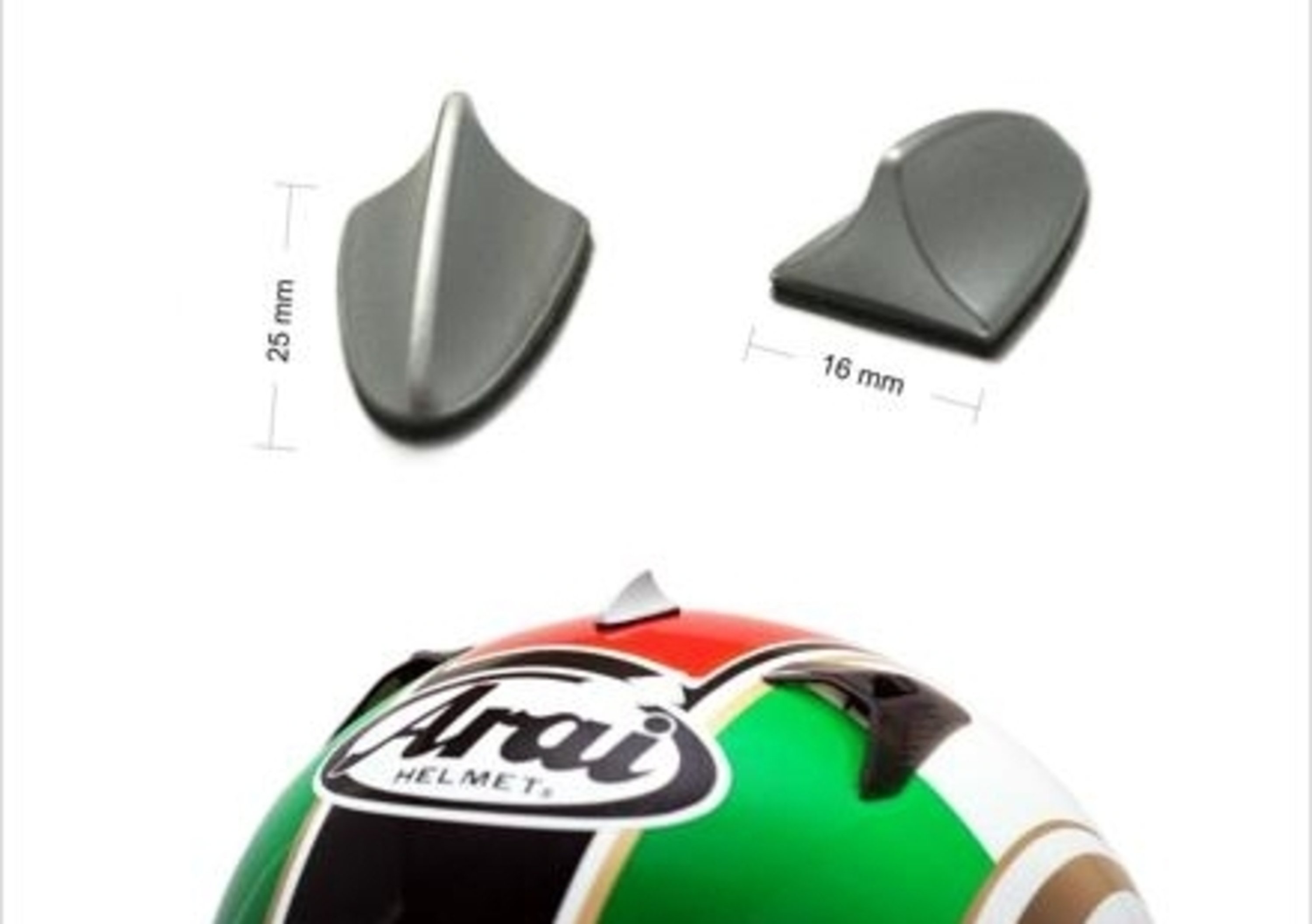 Print: pinnetta adesiva per casco realizzata con tecnologia Kromex