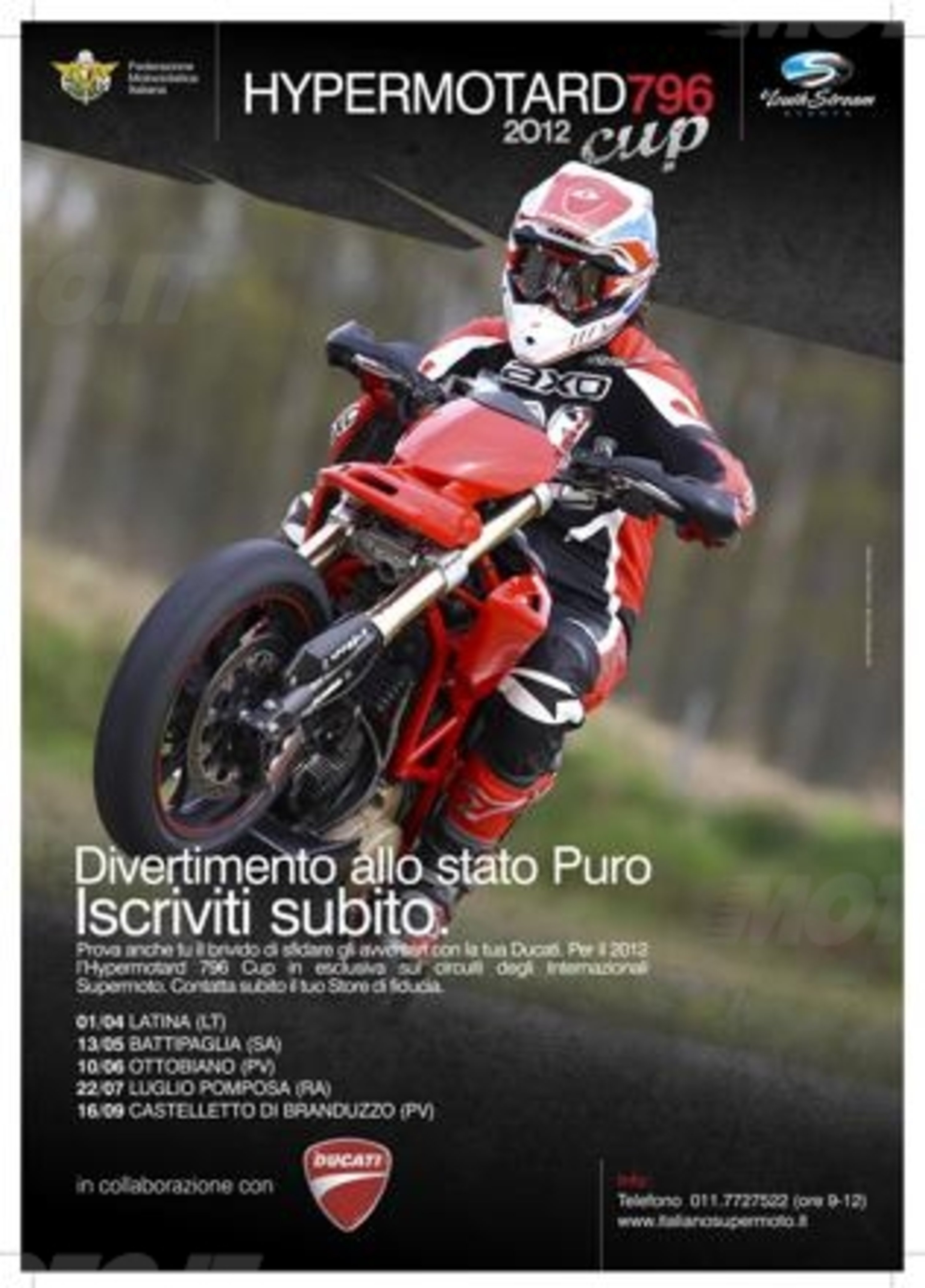 Il trofeo Ducati Hypermotard 796 con l&#039;Italiano Supermoto