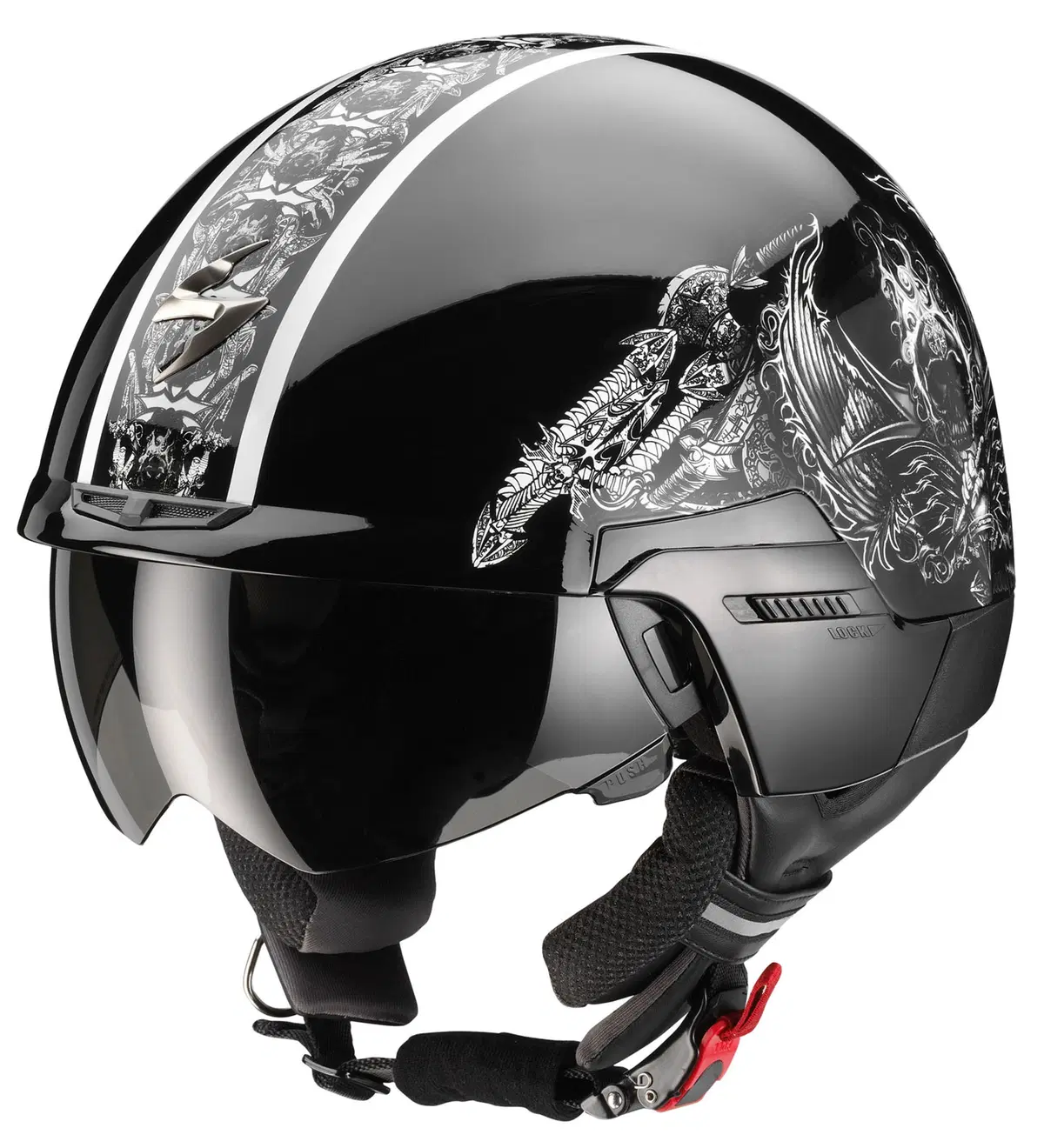 Casco jet Scorpion EXO 100 Skull (9)