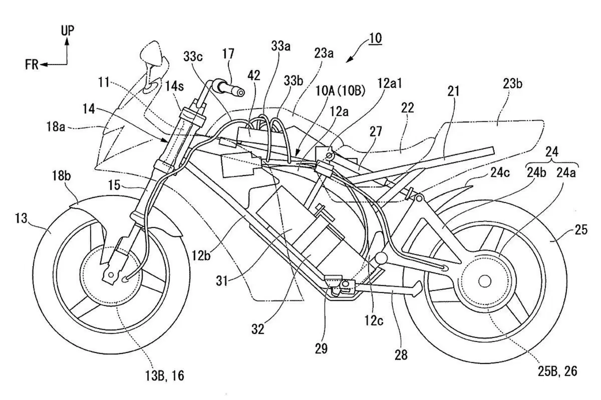 Honda deposita i brevetti per una moto elettrica sportiva (3)