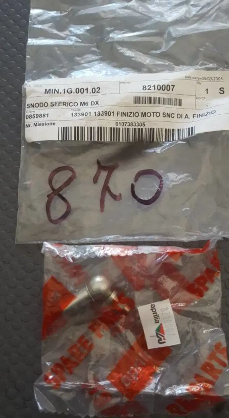 SNODO SFERICO DX M6 APRILIA