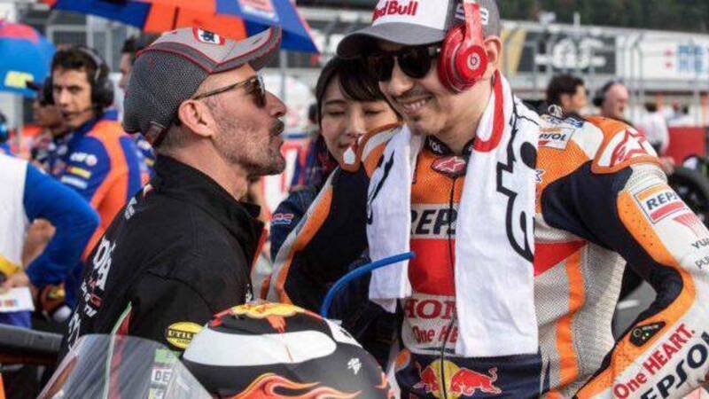 Max Biaggi MotoGP Legend 2020 insieme a Jorge Lorenzo