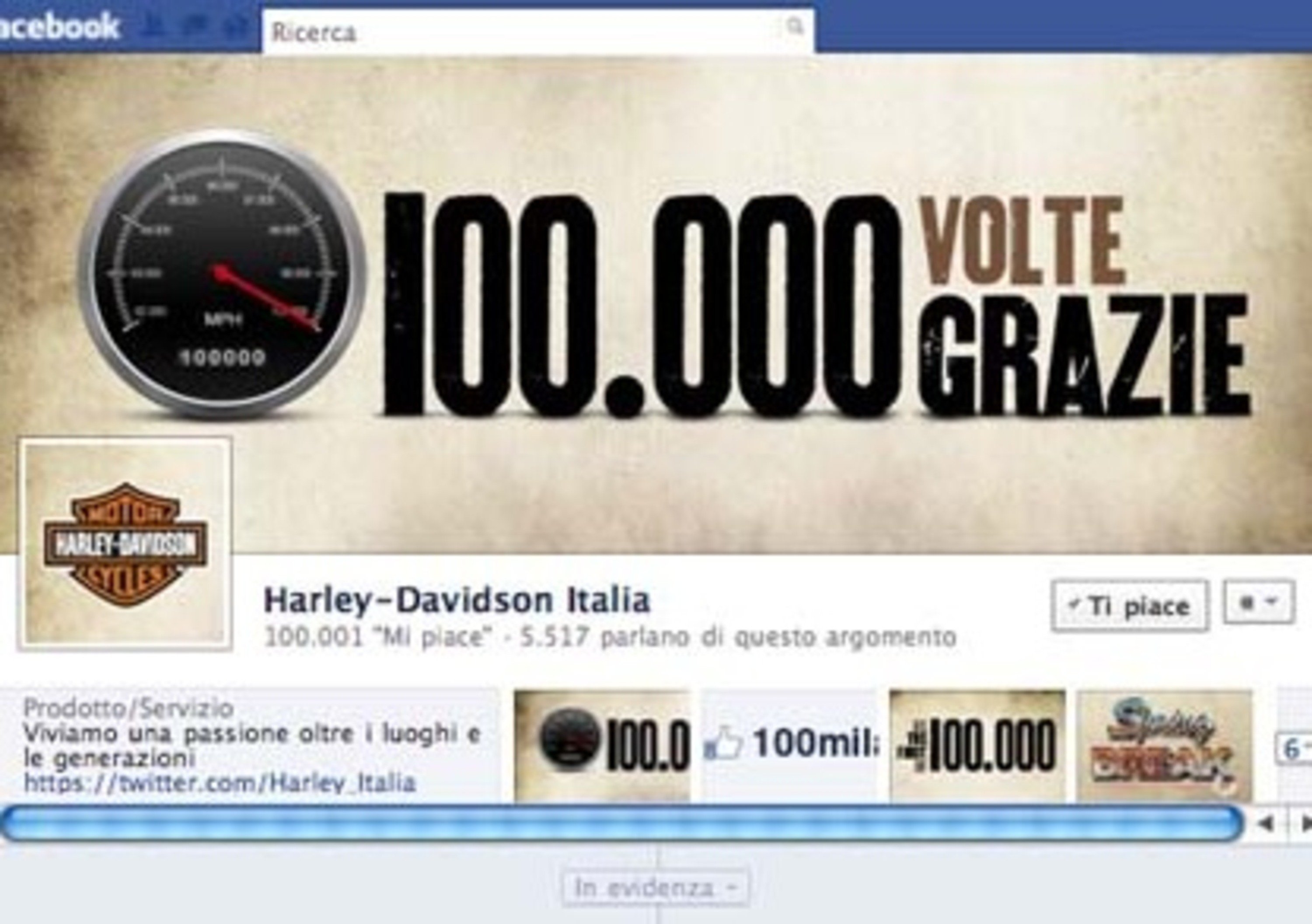 Harley-Davidson lancia il concorso &quot;Be the first of 100.000&quot;