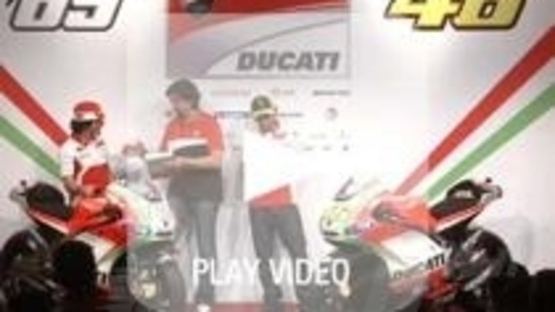 Presentate le Ducati Desmosedici GP12 di Rossi e Hayden
