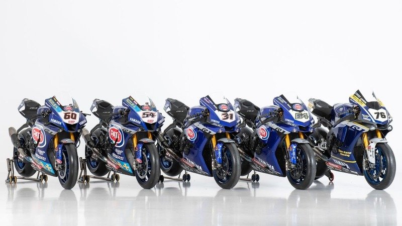 Le cinque Yamaha R1 del mondiale SBK 2020