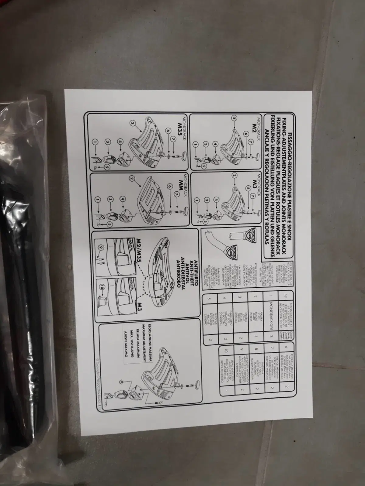 Piastra e snodo Givi Monorack M3 (2)