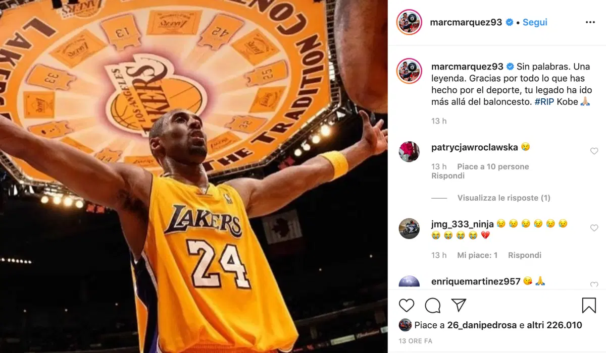 Kobe Bryant, il cordoglio dei piloti (4)
