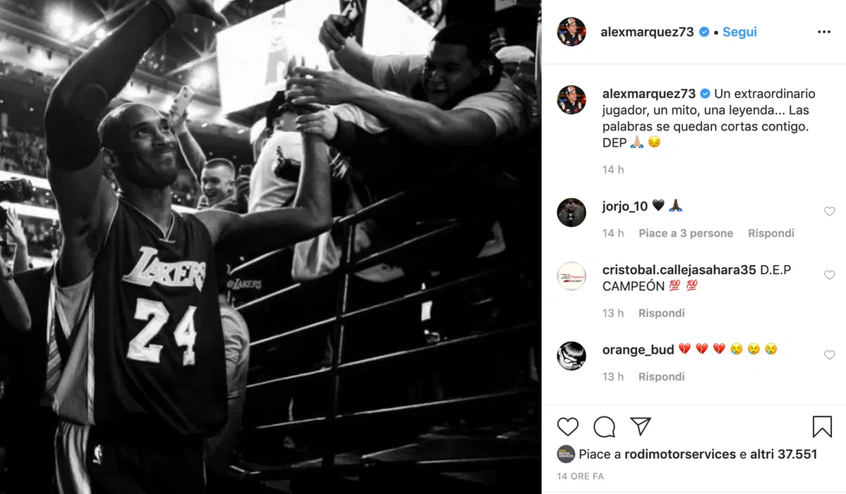 Kobe Bryant, il cordoglio dei piloti (5)