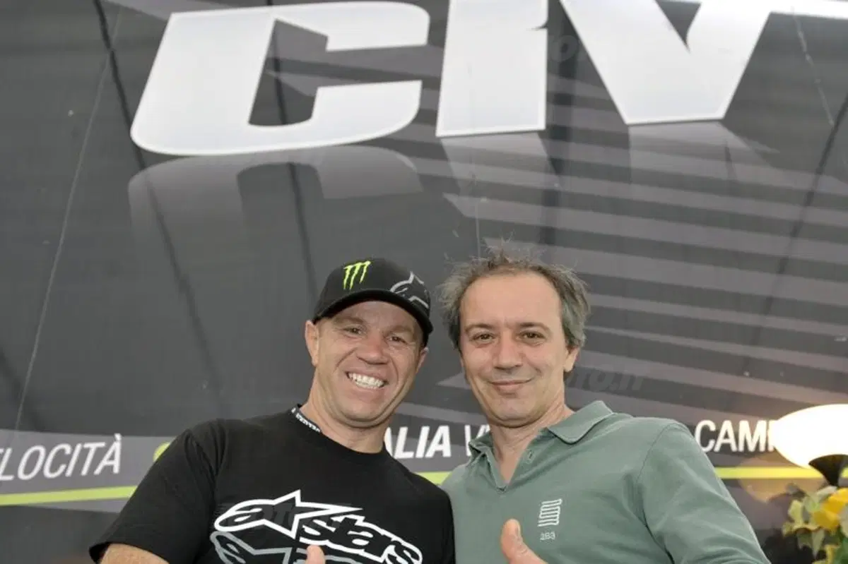Luca Cadalora al CIV: "Tifo per Dakota, il figlio di Randy Mamola"