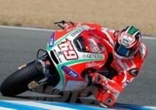 Nicky Hayden in pista per i test Ducati