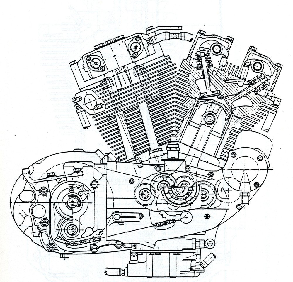 La sezione del motore della &ldquo;aluminum XR&rdquo; 750, cortesemente fornita dal prof. Laimbock del politecnico di Graz, consente di osservare le due valvole (formanti tra loro un angolo di 68&deg;) alloggiate in ogni testa: quella di aspirazione &egrave; da 42 mm e quella di scarico &egrave; da 35 mm