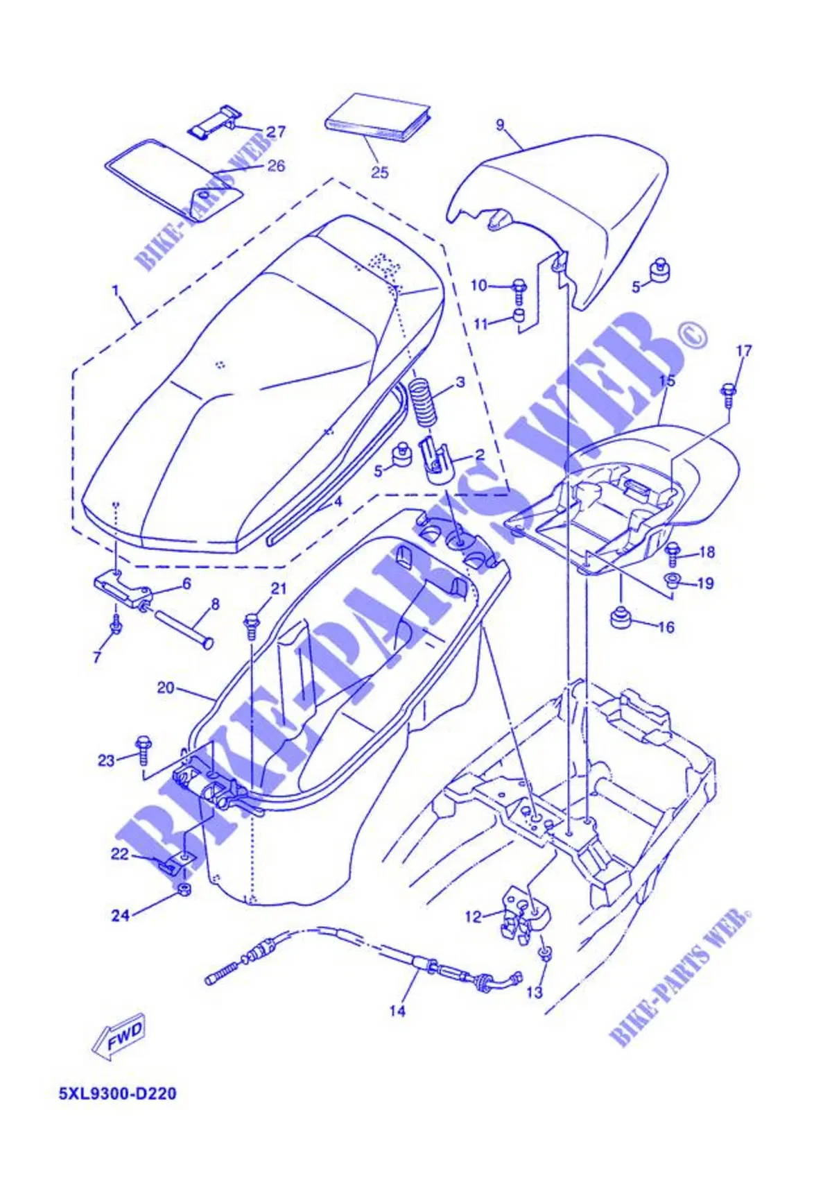 SELLA MONOPOSTO MAJESTY 5DSF47101000 Yamaha