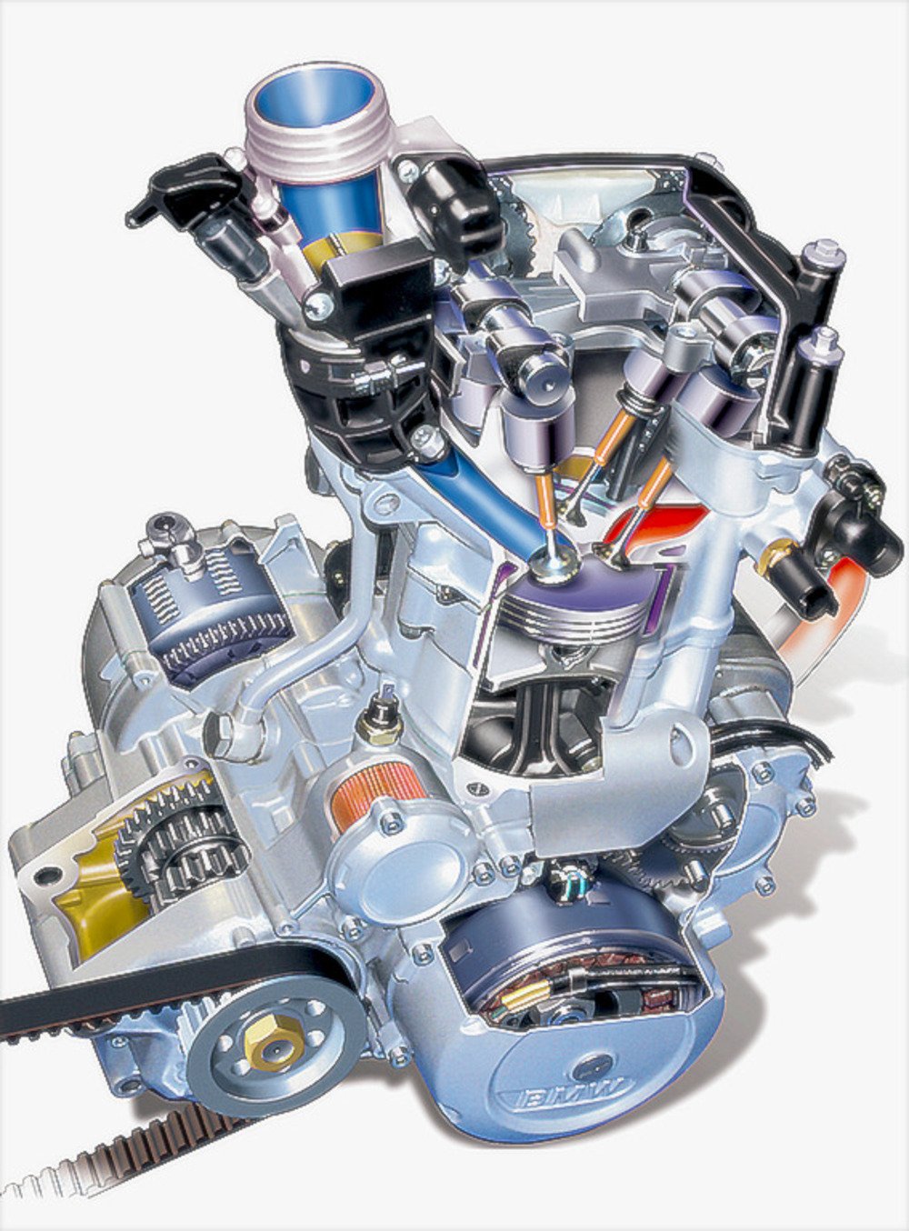 Il motore bialbero nato come Rotax 655 &egrave; stato debitamente riveduto dalla BMW per essere impiegato sulla F 650 nel 1993. Pure in questo caso l&rsquo;alesaggio era di 100 mm