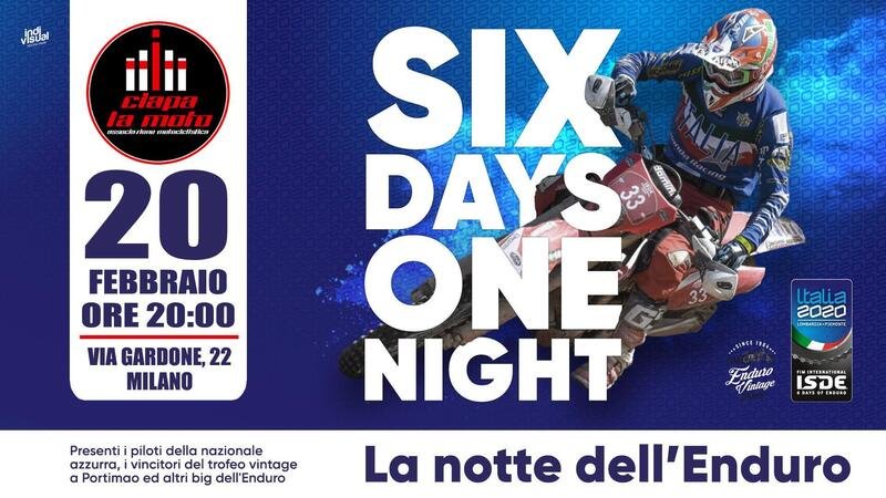 Six Days One Night: l&#039;Enduro da Ciapa la Moto il 20 febbraio