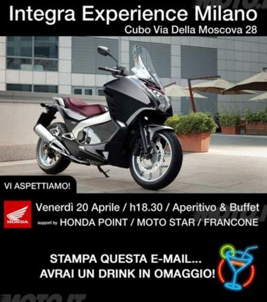 Venerdì 20 aprile a Milano: Honda Integra Experience