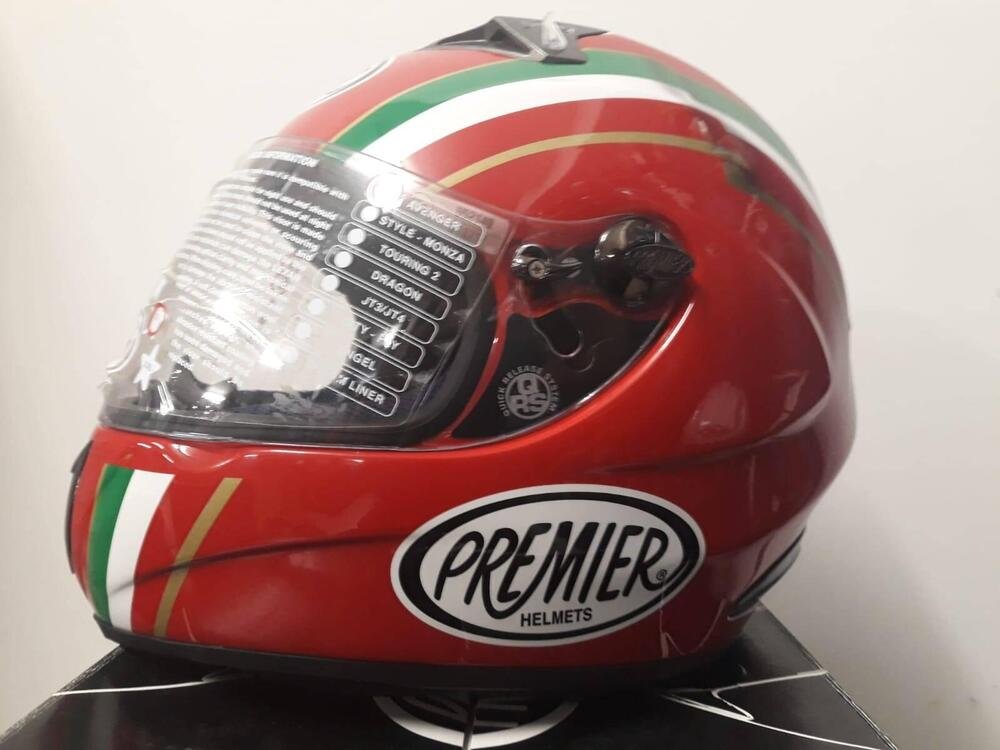 CASCO MOTO INTEGRALE ROSSO AVENGER FLAG 1 TG S Premier Helmets