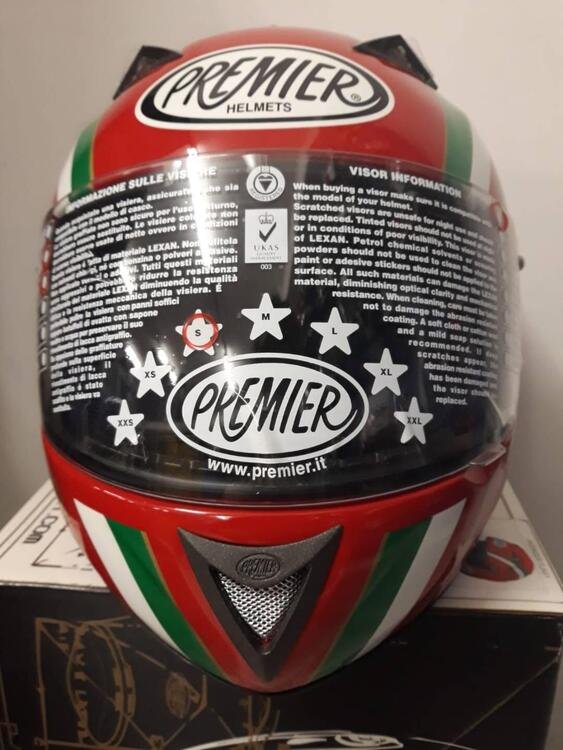 CASCO MOTO INTEGRALE ROSSO AVENGER FLAG 1 TG S Premier Helmets (4)