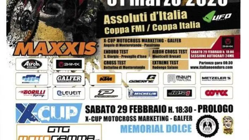 Assoluti d'Italia Enduro 2020: prima prova il 29 febbraio a Passirano (BS)