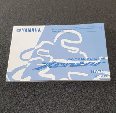 USO E MANUTENZIONE MANUALE YAMAHA XENTER