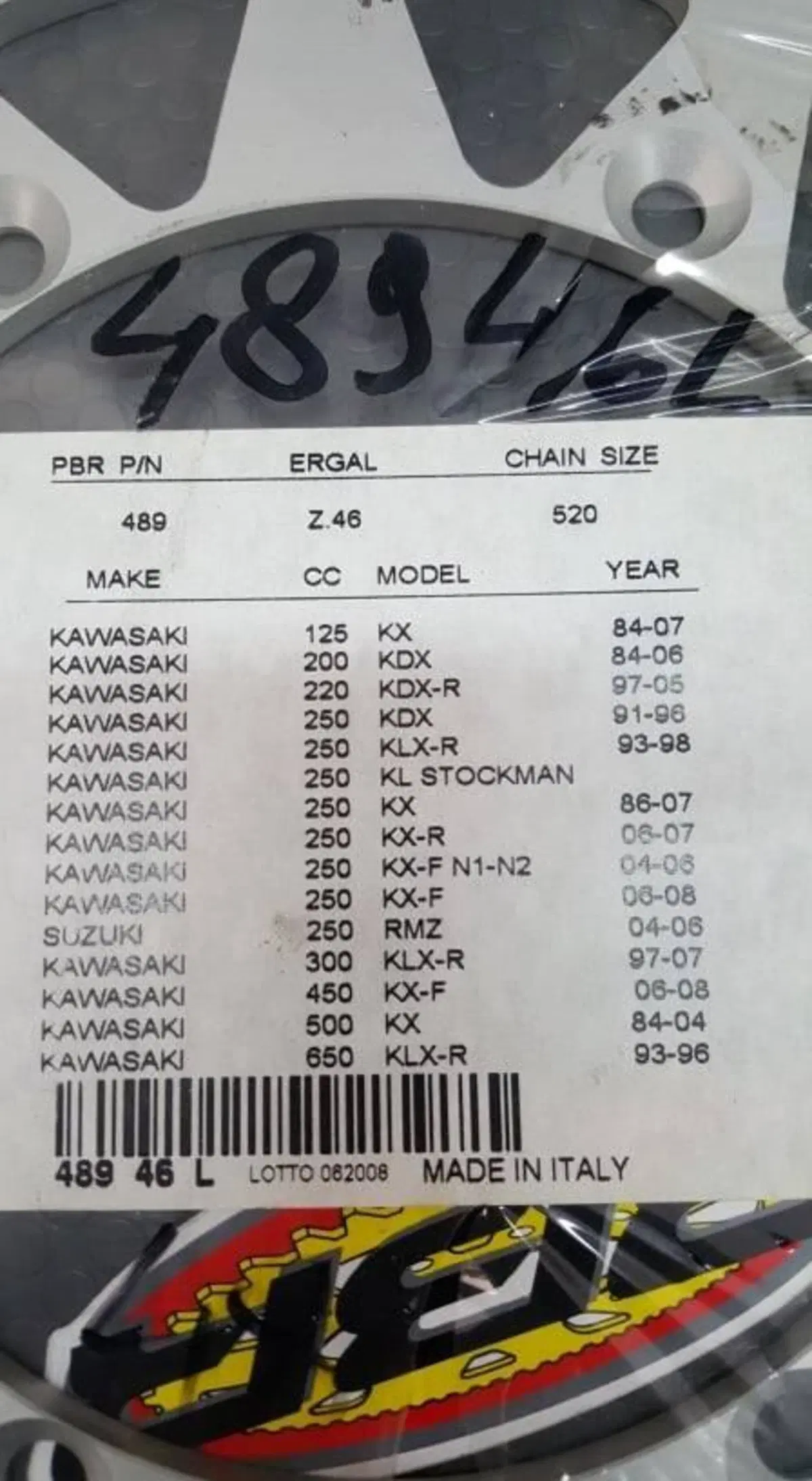 CORONA PBR KAWASAKI KX KDX KLX KLXR 125 A 650 (2)