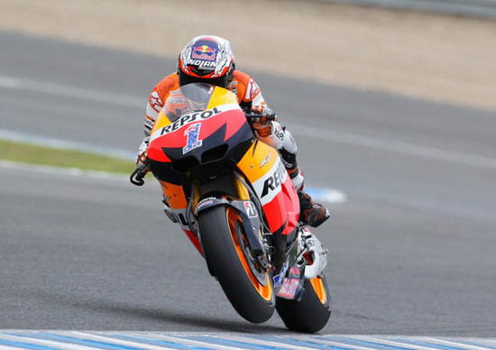 Casey Stoner è il più veloce nelle libere del GP Portogallo