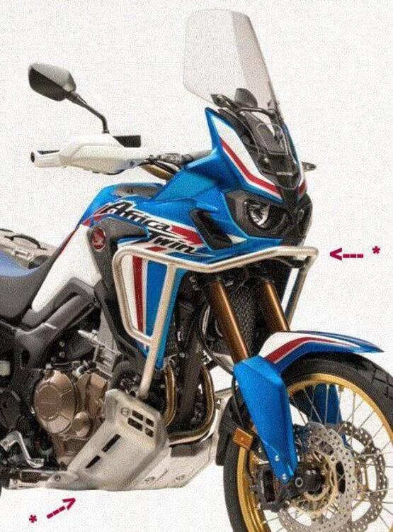 08P70MKKD00 TUBOLARE + PIASTRA MOTORE Africa Twin Honda