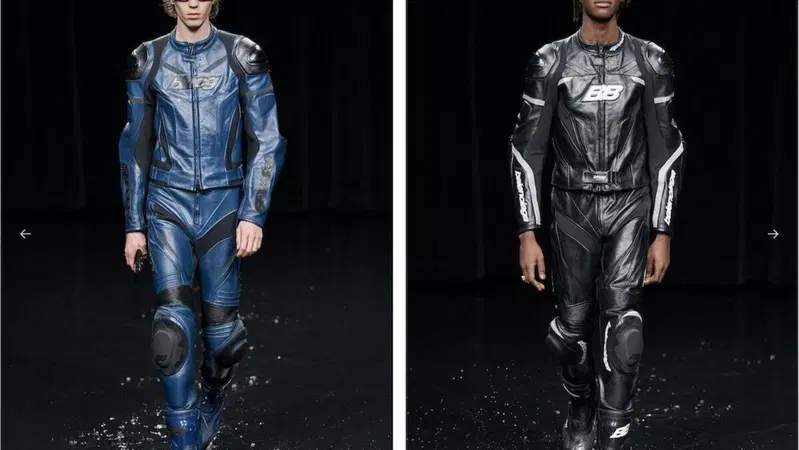 Balenciaga: tute di pelle in passerella
