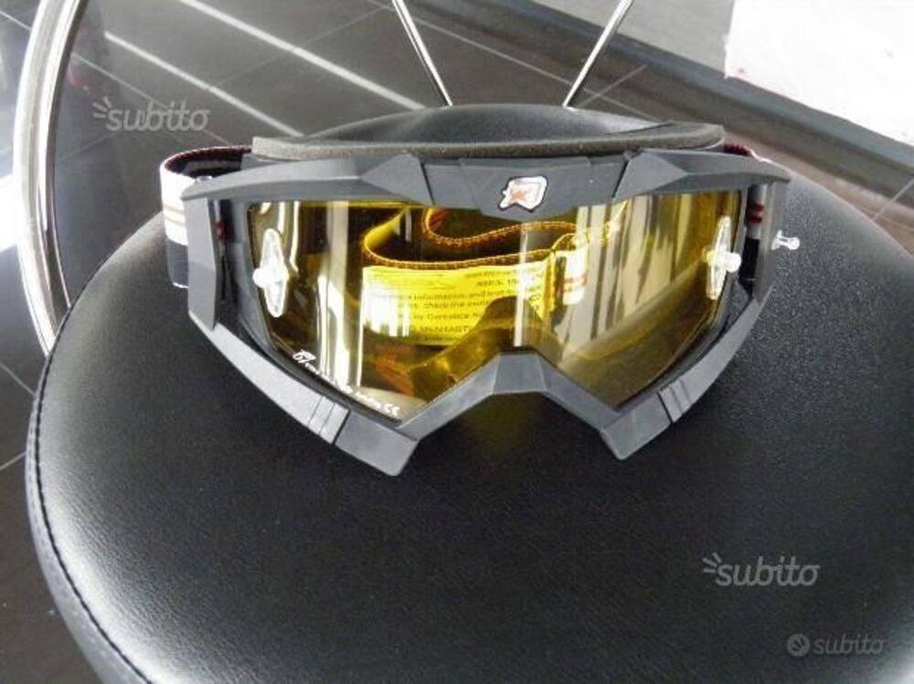occhiali per casco fuoristrada disponibile nero Ariete