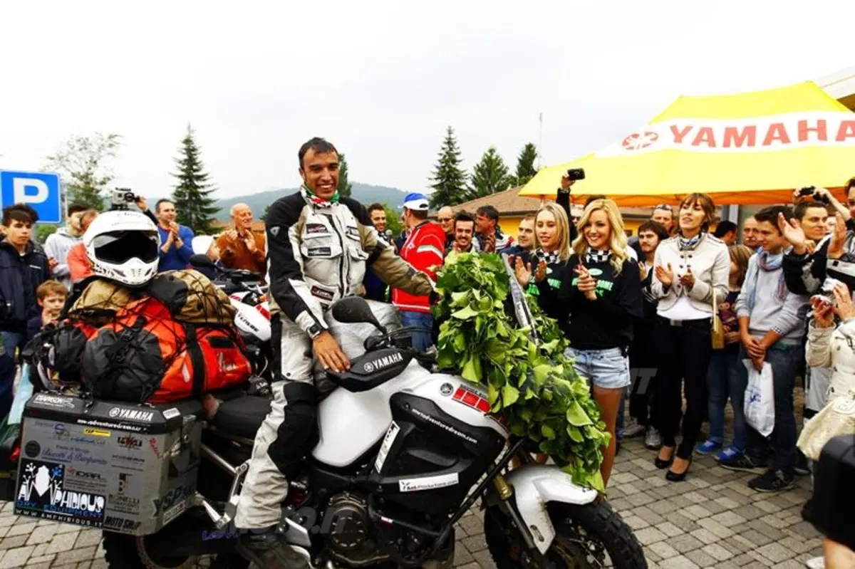 Davide Biga e la sua Yamaha Super Ténéré al rientro dal Giro del Mondo (14)