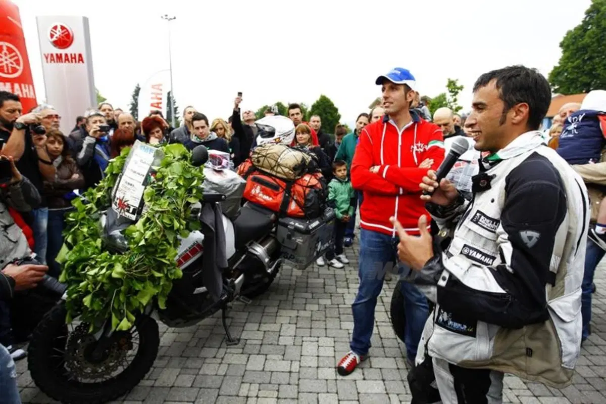 Davide Biga e la sua Yamaha Super Ténéré al rientro dal Giro del Mondo (17)