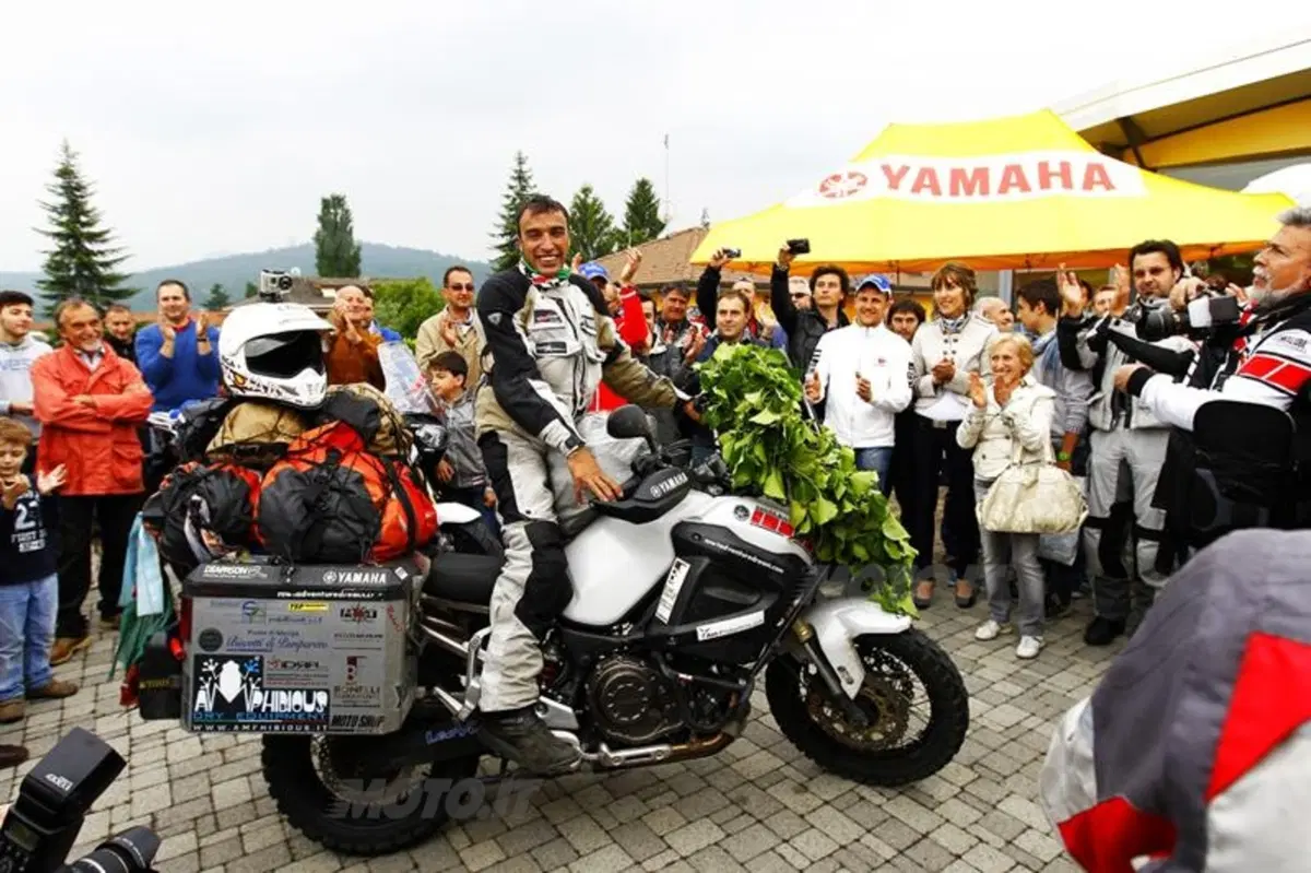 Davide Biga e la sua Yamaha Super Ténéré al rientro dal Giro del Mondo (23)