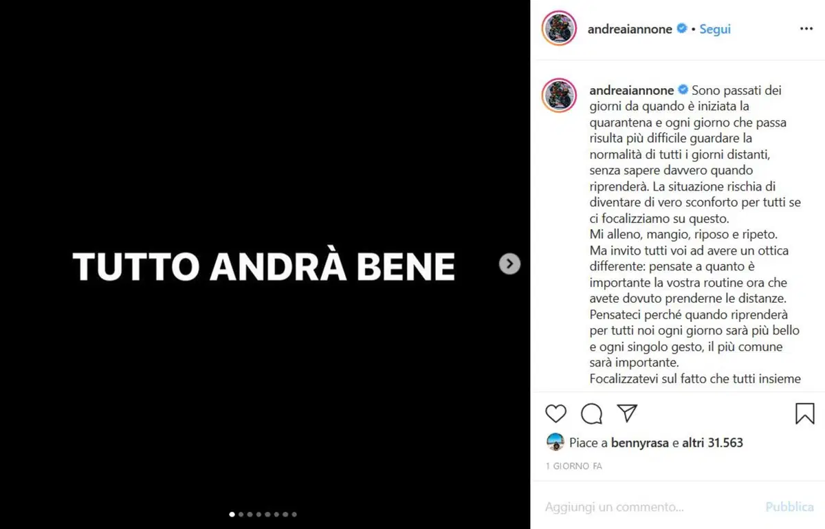 L'appello dei piloti MotoGP e SBK sui social: restate a casa (4)