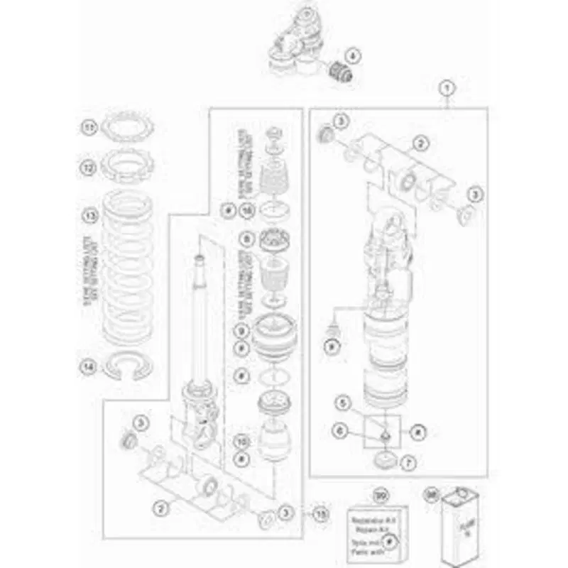 MOLLA MONO KTM 40N/Mm - 210Mm CODICE : 93010208S