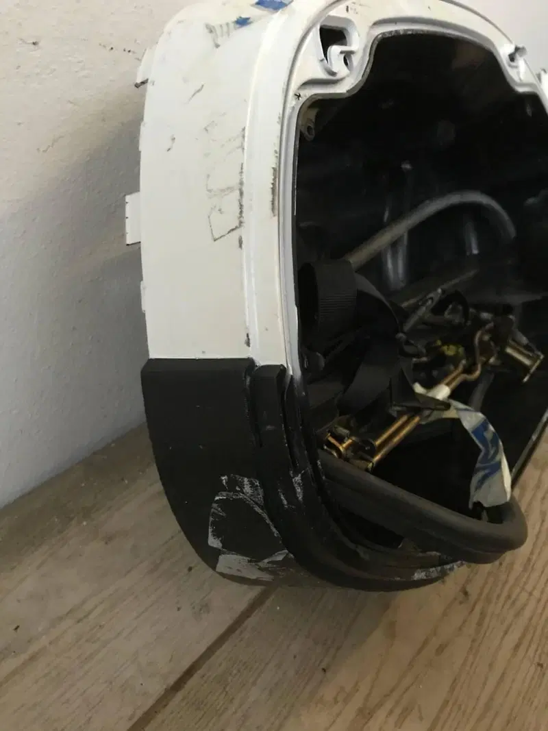Borsa post dx bianca Honda Deuville 650 2002-2004 (7)