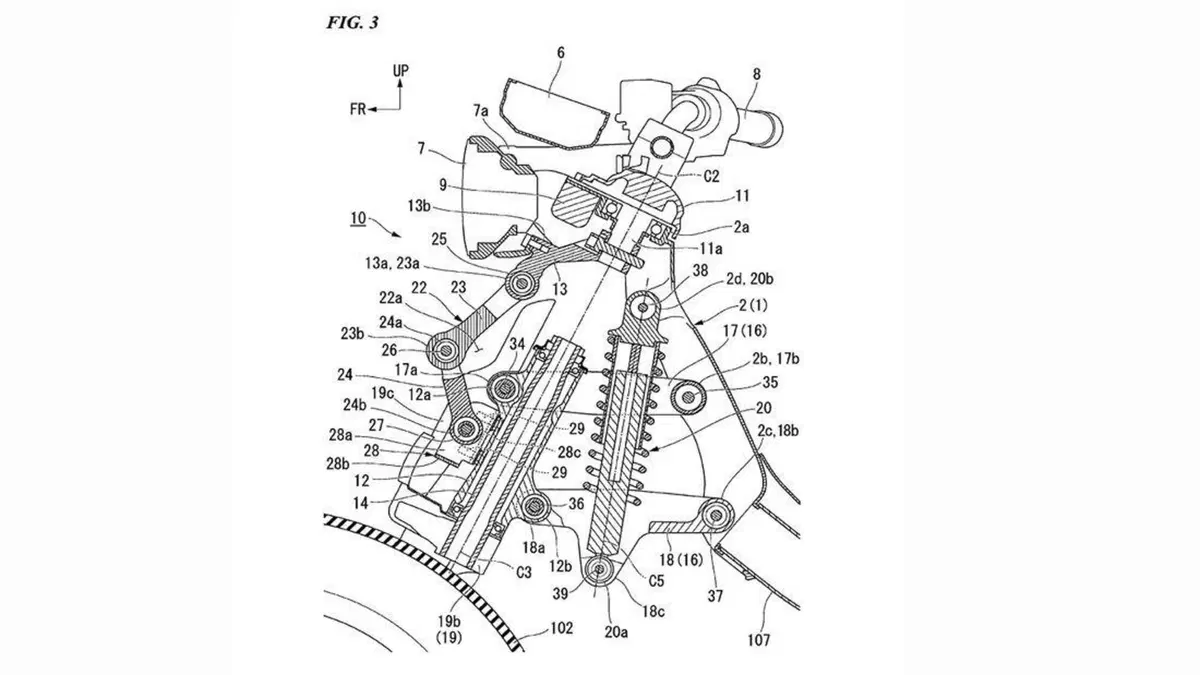 Honda brevetta due sospensioni anteriori in stile Gold Wing (5)