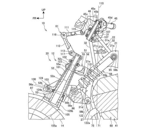 Honda brevetta due sospensioni anteriori in stile Gold Wing (4)