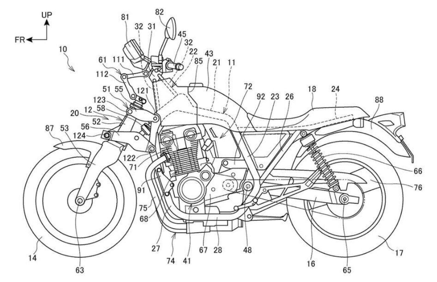 Honda brevetta due sospensioni anteriori in stile Gold Wing